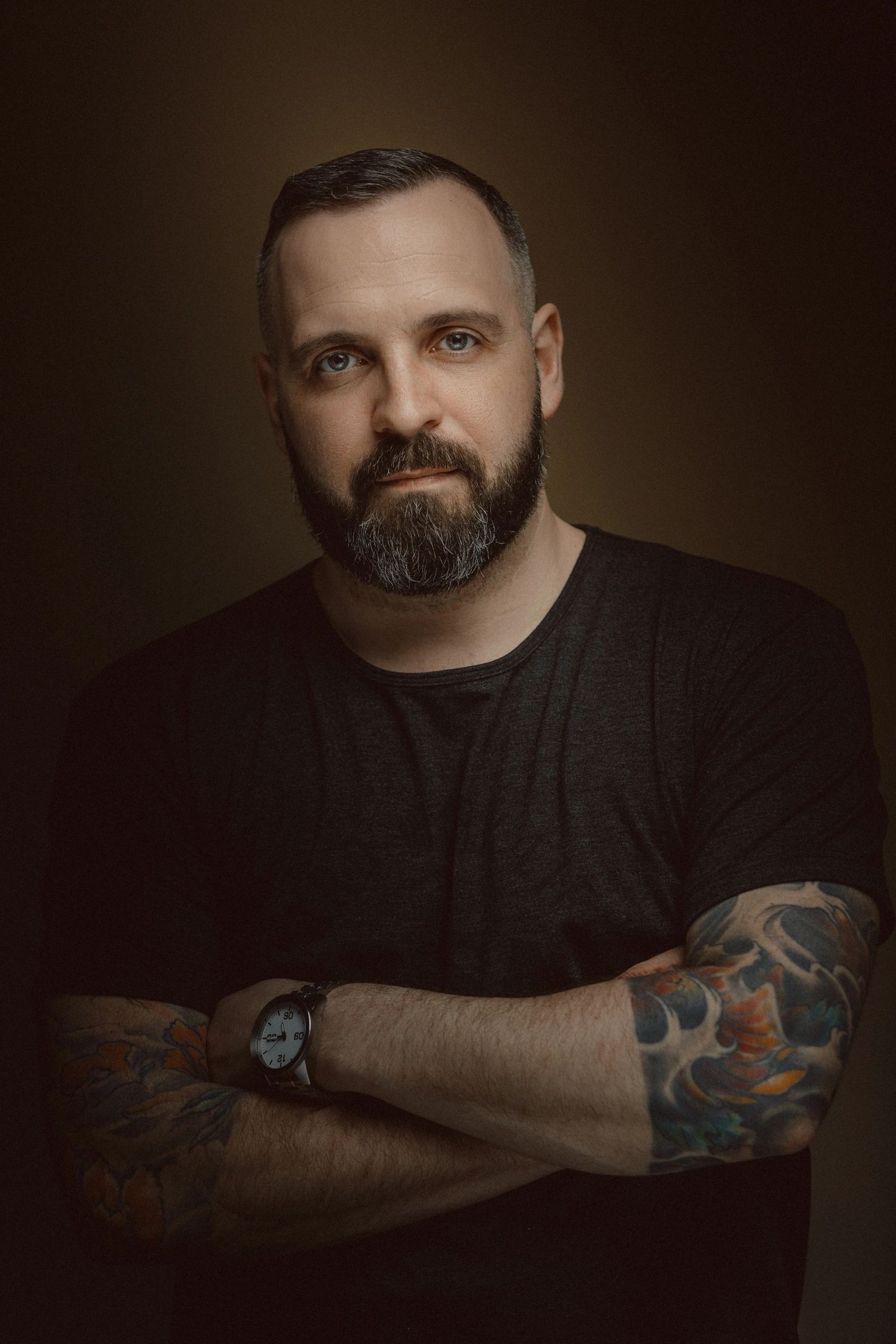 Young bearded man portrait